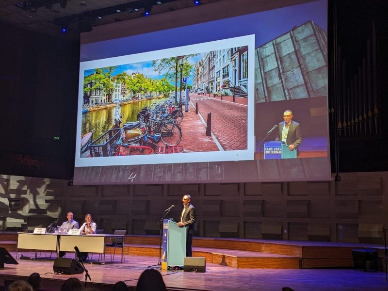 Mustafa Khasraw presenting at EANO 2023